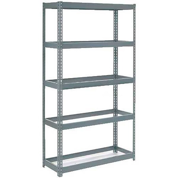 Extra Heavy Duty Shelving 48W x 24D x 72H With 5 Shelves, No Deck, Gray